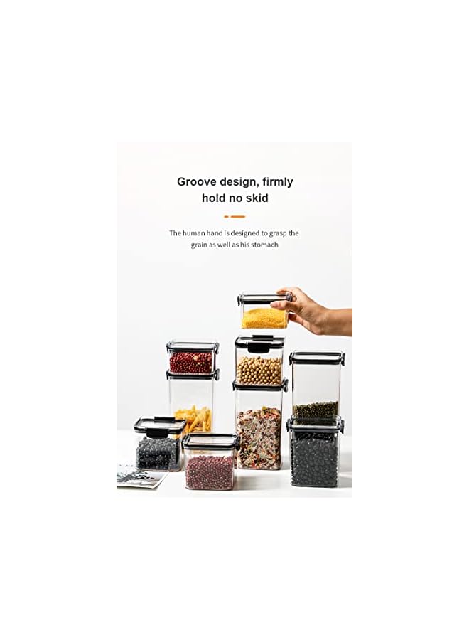 Storage Container set 6pcs (5.42 Litre) Kitchen Organization BPA Free Airtight Stackable Plastic box With Labels and Marker Ideal for Dry Food, Pasta, Sugar, Flour - Pack of 6 - Image 3