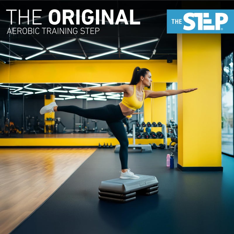 Freestyle STEP Exercise Step Platform, Circuit Size Stepper for Exercise at Home with 4 Stackable Risers for Height Adjustments - Image 2