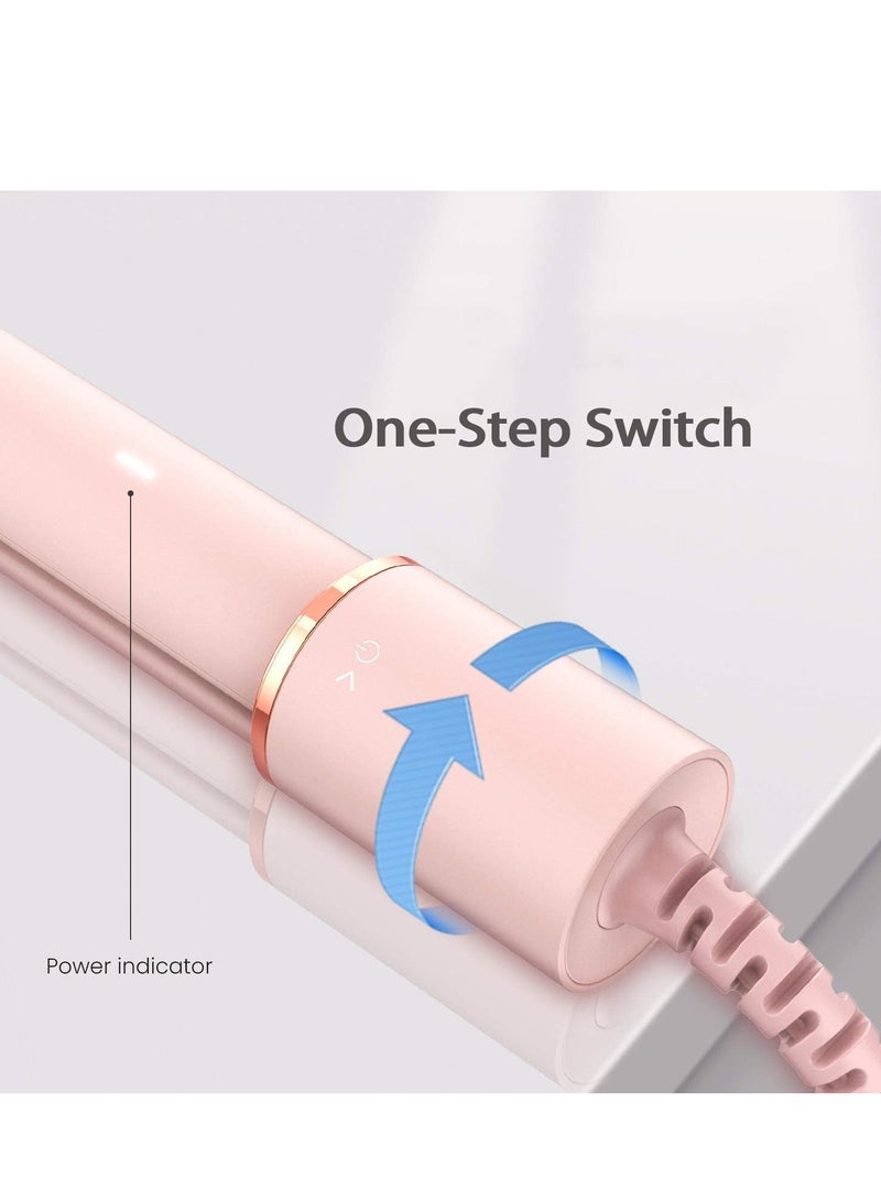 Zikra Mini Hair Straightener Mini Portable Flat Iron Travel Size Small Flat Irons Curling Iron for Short Hair 2 in 1 Pink Portable Flat Iron for Bangs - Image 5