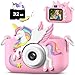 Cimizi Upgrade Kids Camera for Boys Girls Toddler Digital Selfie Camera with Cute Protective Cover and 32G SD Card Christmas Birthday Gifts Toys for 3 4 5 6 7 8 9 10 11 12 Years Old Little Girls and Boys - Image 3