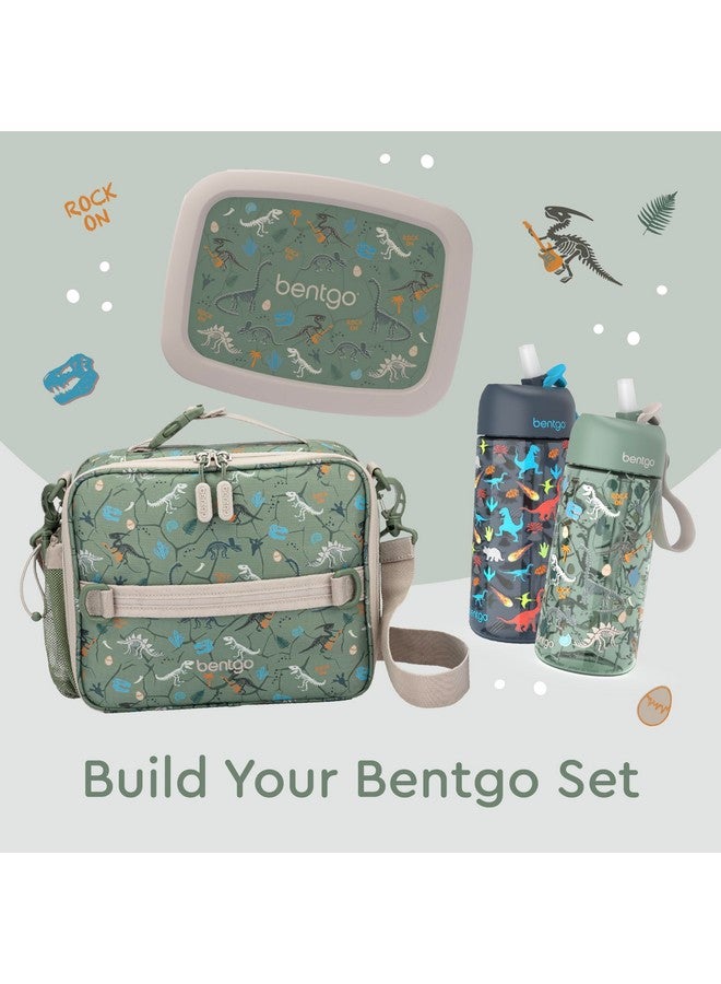 Bentgo Kids Lunch Bag - Durable, Double-Insulated Lunch Bag for Kids 3+; Holds Lunch Box, Water Bottle, & Snacks; Easy-Clean Water-Resistant Fabric & Multiple Zippered Pockets (Dino Fossils) - Image 4