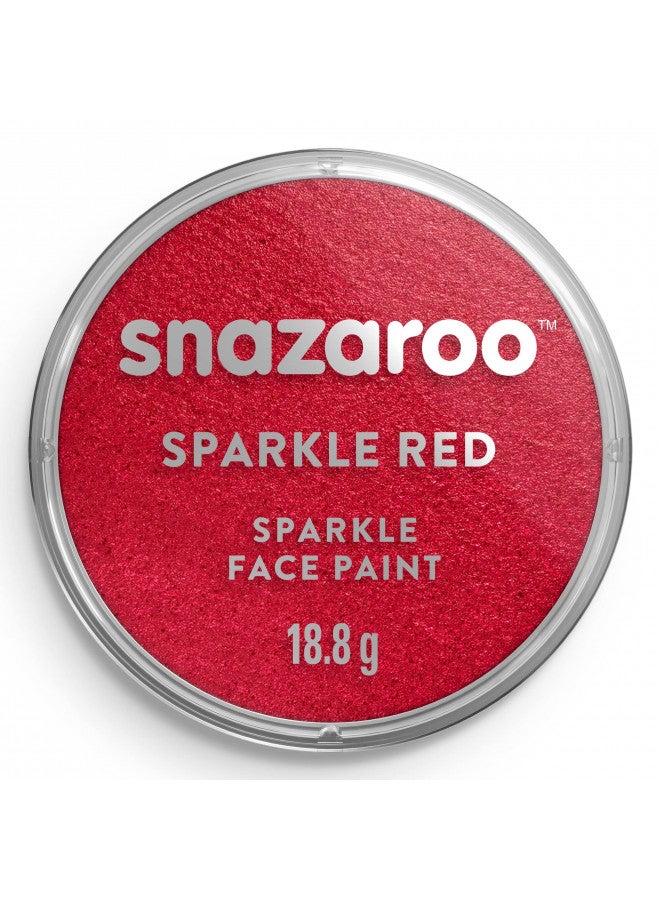 Snazaroo Sparkle Face and Body Paint, 18.8g (0.66-oz) Pot, Sparkle Red - Image 1