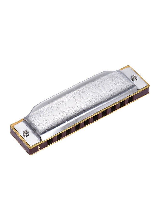 Suzuki - 1072-E Folkmaster Standard 10-Hole Diatonic Harmonica Key Of E 20 Tone For Beginner Student - Image 1