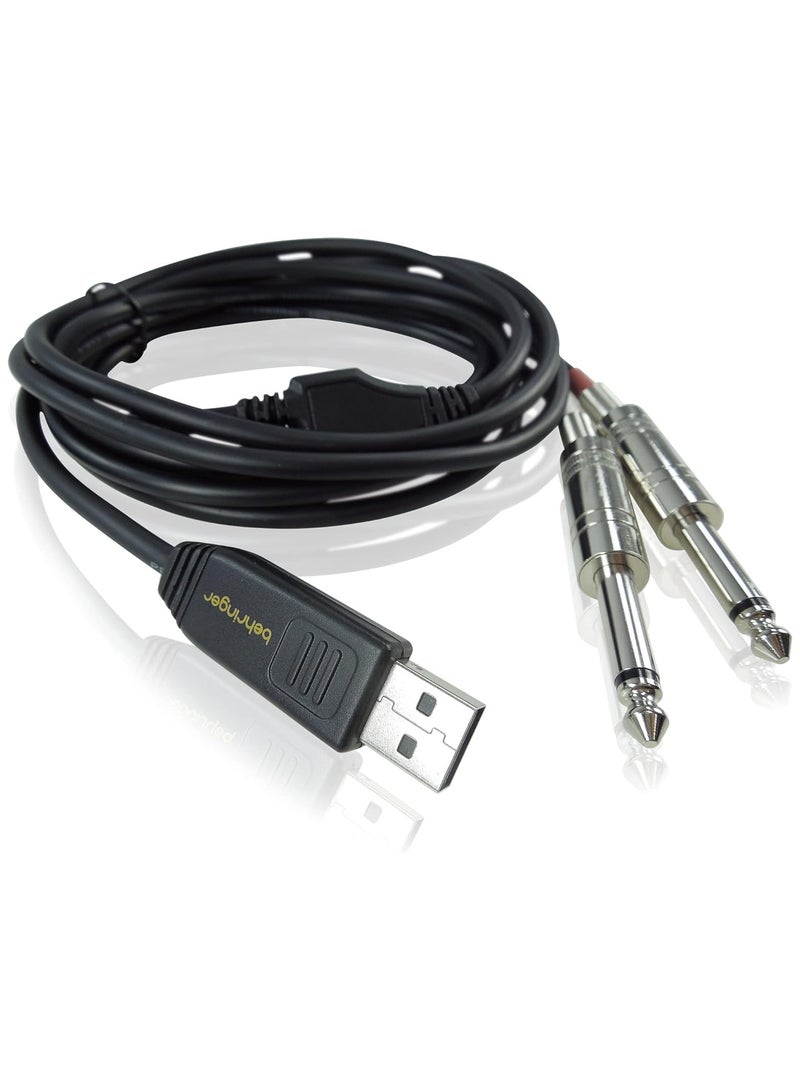 Behringer Stereo 1/4" Line In to USB Interface Cable