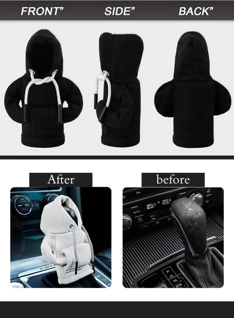 Gear Shift Cover Hoodie, cute gear shift cover and white color add more luxury to your car. - Image 2