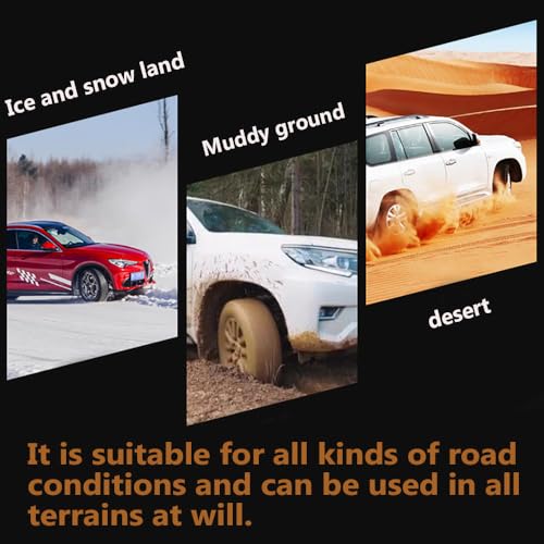 Nakazawa 10 Piece Set Tire Chains,Snow Chains For Car SUV Pickup Trucks(175-275mm),Adjustable Universal Emergency Anti-Skid Thickening Snow Cables,Quick Easy Installation Tire Traction Chain - Image 5