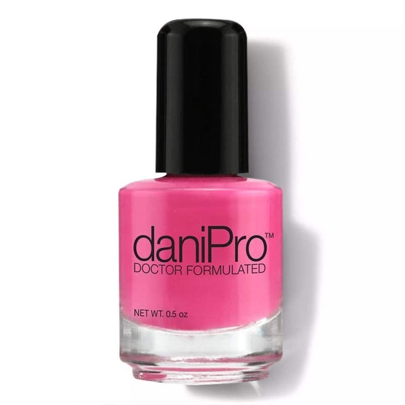 daniPro - Doctor Formulated Nail Polish - Hot Pink - Promotes Healthier, Stronger Nails - Biotin and Vitamins A & E - Toxin-Free - Super Quick Drying - Image 1