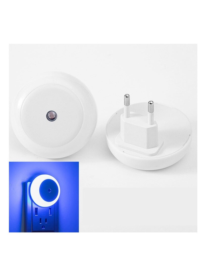 AROAQ LED Night Light, Energy Efficient Dusk to Dawn Sensor Smart Nightlight Wall Plug for Kids Room Bathroom Bedroom Home Kitchen Blue  - Image 1