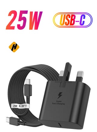 شاحن Samsung 25W Fast Fast مع 2M USB-C إلى كابل USB-C-Type-C UK WALL FORMONTY GALAXY S24 و S23 ULTRA و S22 و S21 وسلسلة و Z Flip/Fold - pzsku/Z8705FCEC5658DA3D804BZ/45/_/1738233325/8fd6031c-4fe4-40fc-bdac-49f2b5fc4cf8