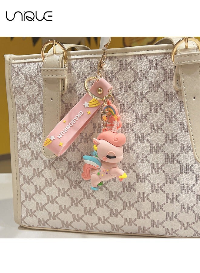 يونيك هدية سلسلة المفاتيح الجميلة - سلسلة مفاتيح يونيكورن Kawaii إكسسوارات سلسلة المفاتيح على ظهره سحر مفاتيح السيارة سلسلة المفاتيح للأطفال الفتيات - Image 4