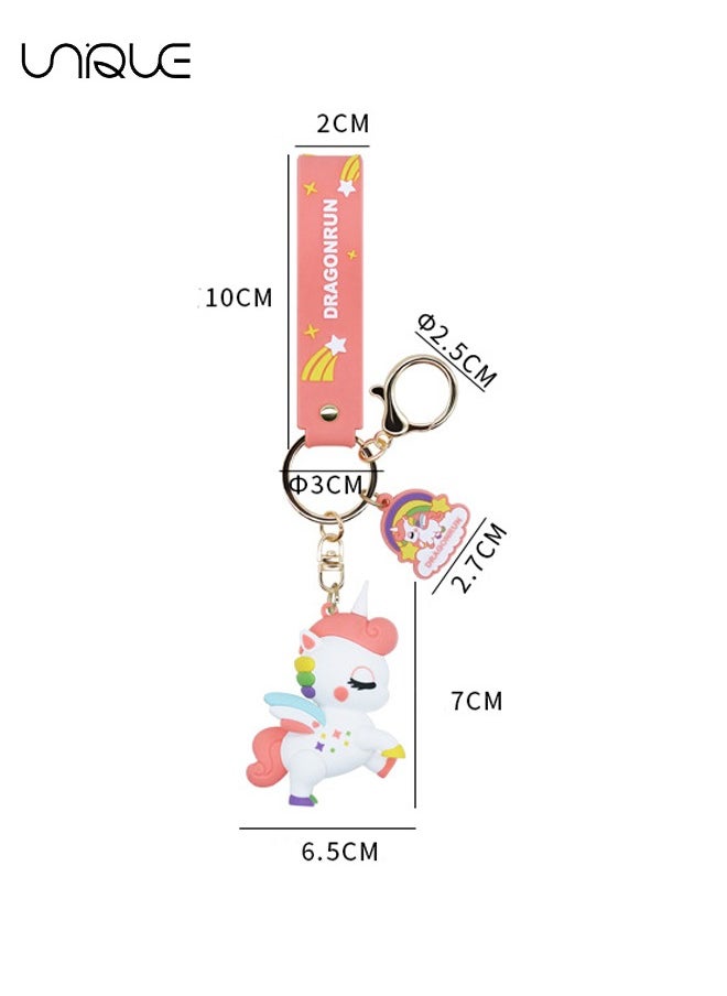 Unique Lovely Keychain Gift - Unicorn Keychain Kawaii Accessories Key Chain Backpack Charms Car Keys Keychain for Kids Girls  - Image 2