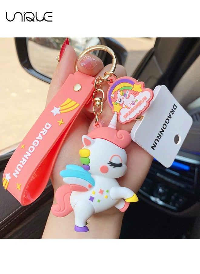 Unique Lovely Keychain Gift - Unicorn Keychain Kawaii Accessories Key Chain Backpack Charms Car Keys Keychain for Kids Girls  - Image 4