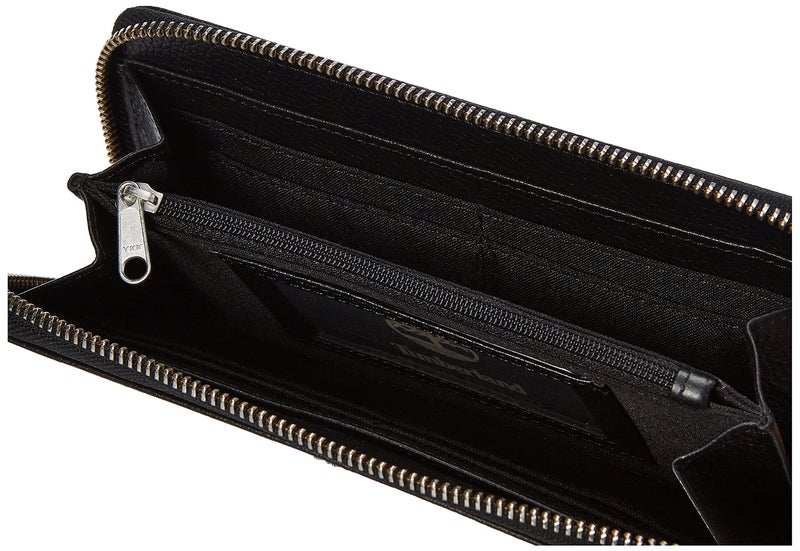 Timberland Women's Leather Rfid Zip Around Wallet Clutch With Wristlet Strap, Black (Pebble), One Size - Image 5