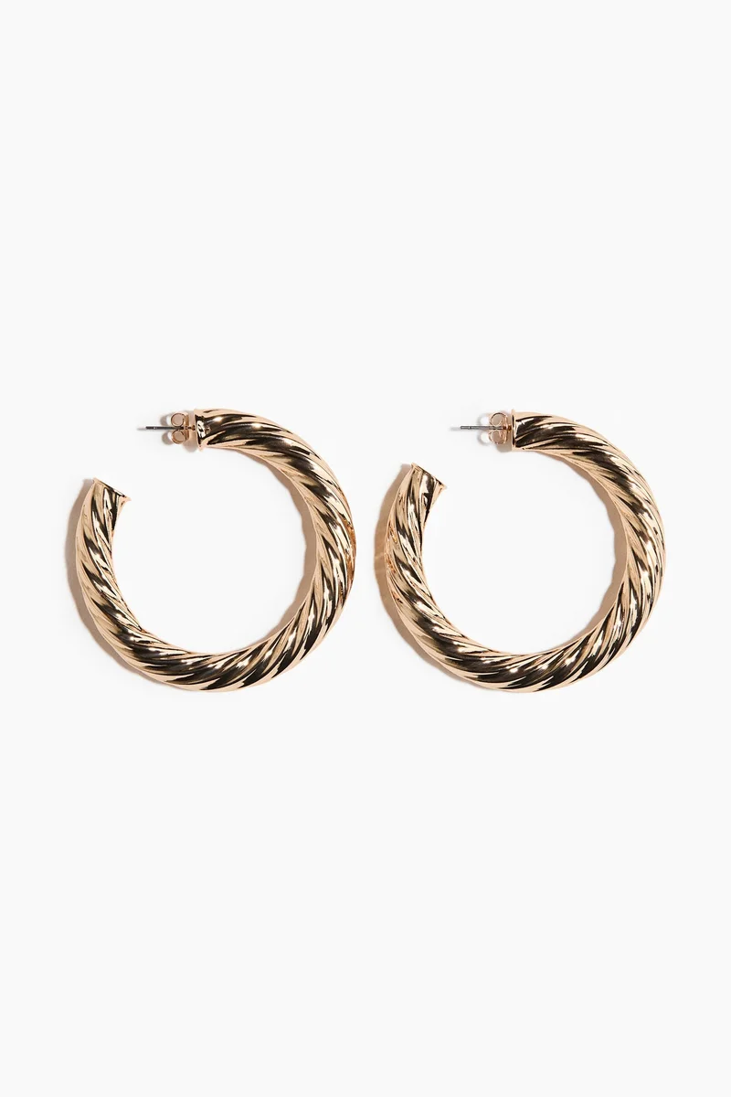 Twisted hoop earrings