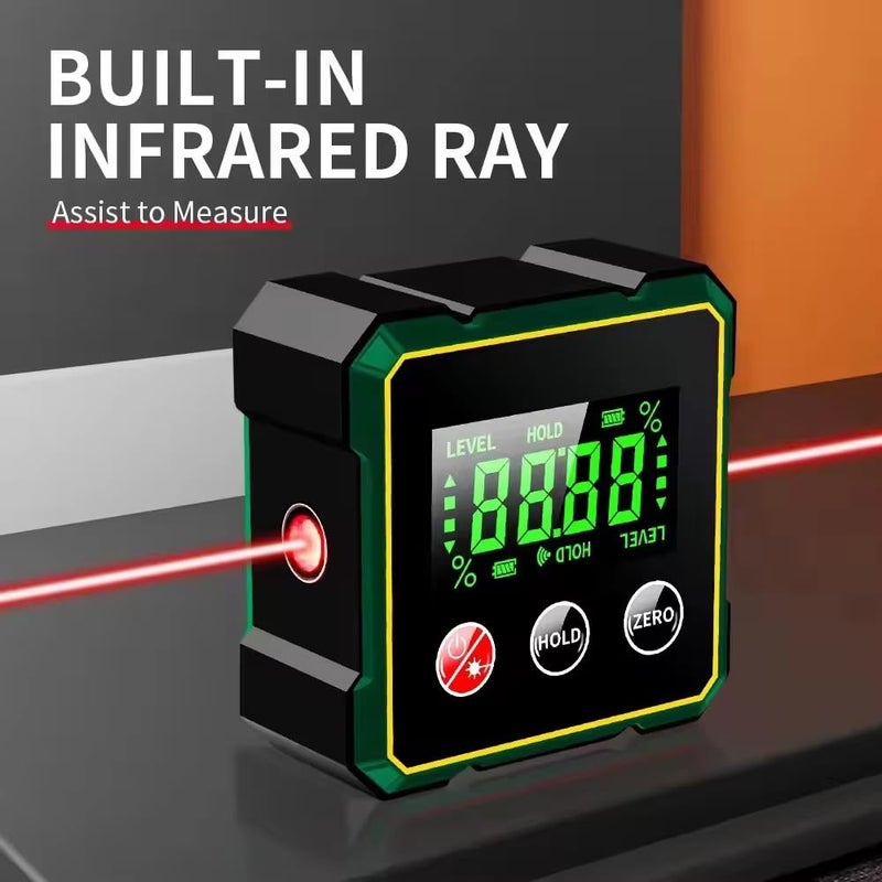 Tomahawk ® LAF-1270 - Digital Angle Finder with Dual 360° Horizontal Lasers ±2° Accuracy, 0.05° Resolution, IP54 Water Resistant, Type-C Charging, Compact & Lightweight - Image 2