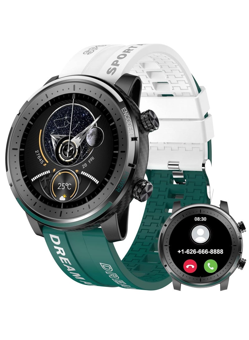 رولستيمي ساعة ذكية للنساء والرجال ، جهاز تعقب للياقة البدنية مع ساعة ذكية بلوتوث لالروبوت دائرة الرقابة الداخلية ، تعقب النشاط مع معدل ضربات القلب ضغط الدم عداد الخطى ساعة رياضية - Image 1