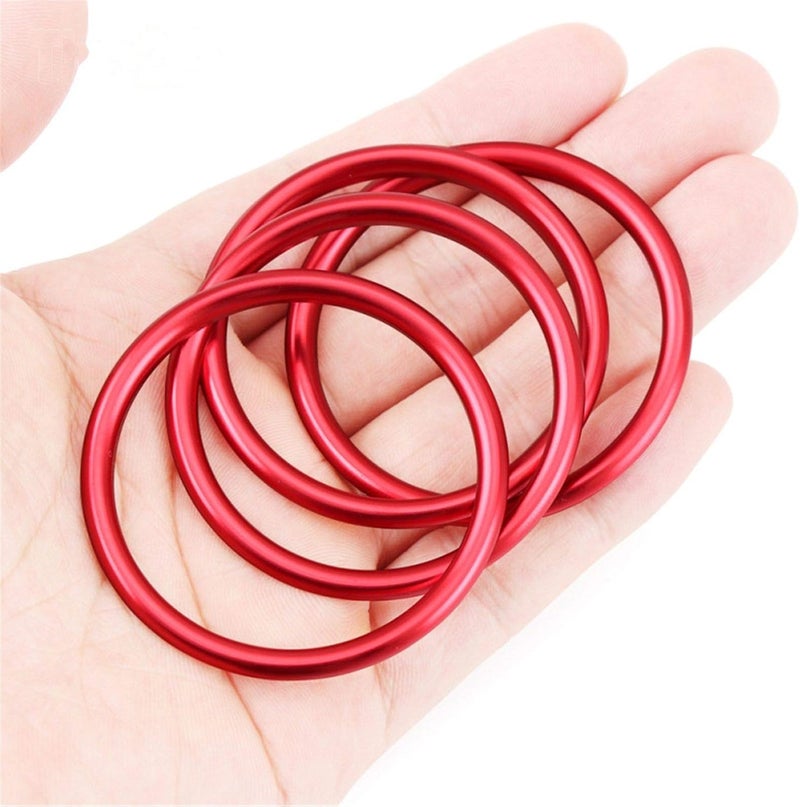 DEMULAX 4pcs Red Car Air Vent Outlet Trim - Image 4