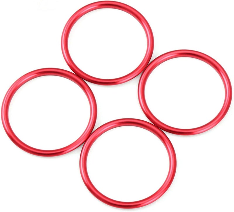 DEMULAX 4pcs Red Car Air Vent Outlet Trim - Image 3