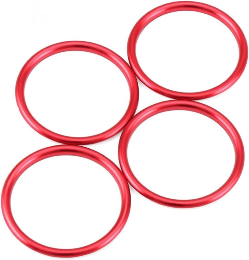 DEMULAX 4pcs Red Car Air Vent Outlet Trim - Image 1