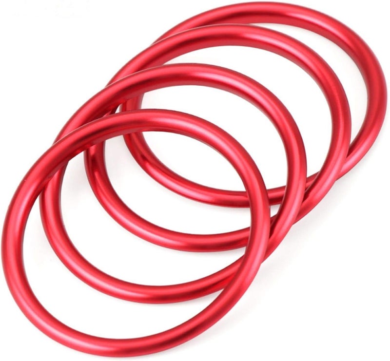 DEMULAX 4pcs Red Car Air Vent Outlet Trim - Image 2