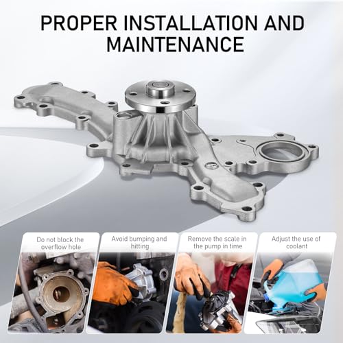 BDFHYK AW6047 Automotive Water Pump Kit for V6 3.5L Engine Compatible with LEXUS ES350 RX350 RX450h 2007-2018,Compatible with Toyota Avalon Camry Highlander RAV4 Sienna Venza 2007-2018 - Image 5
