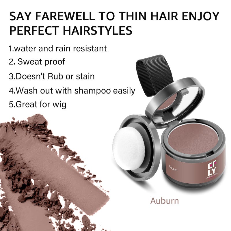 efly Root Touch Up Hair Color Powder For Concealing Hair Loss and Thinning, Gray Hair Shadow Powder Root Cover Up Hairline Powder For Women Men Eyebrows, Beard Line - Image 4