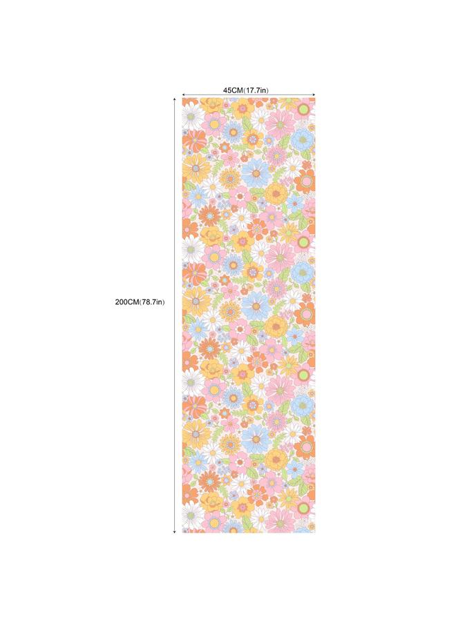 الأزرق جي دبليو الزهور المائية ، الزهور الرجعية ، على الفور ، قشر ، ورق الحائط الزخرفي ، مقاوم للماء ، مقاوم للبقع ، تجميل ، جداريات قابلة للإزالة - Image 1