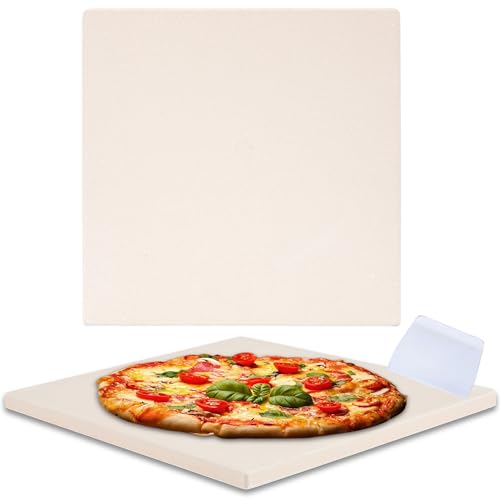 Waykea 10”x10.4”x0.5” Pizza Stone for Toaster Oven | Rectangular Cordierite Grilling Stone Bread Baking Stone for Grill, Oven - Image 1