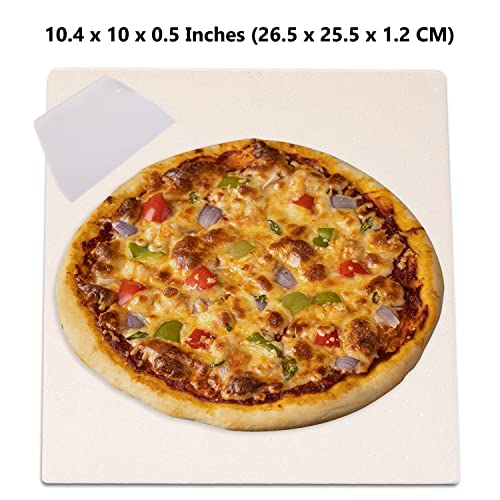 Waykea 10”x10.4”x0.5” Pizza Stone for Toaster Oven | Rectangular Cordierite Grilling Stone Bread Baking Stone for Grill, Oven - Image 2