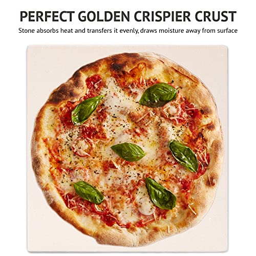 Waykea 10”x10.4”x0.5” Pizza Stone for Toaster Oven | Rectangular Cordierite Grilling Stone Bread Baking Stone for Grill, Oven - Image 3