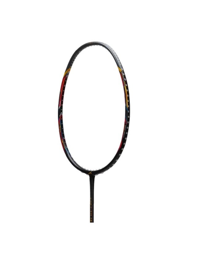 Hundred Atomic X 38 CTRL Carbon Fibre Strung Badminton Racket with Full Racket Cover for Intermediate Players (72g, Max Tension - 32LBS) (Black/Grey) - Image 4