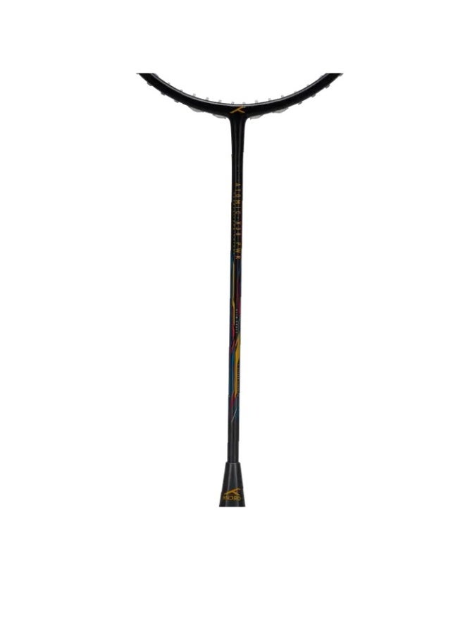 Hundred Atomic X 38 CTRL Carbon Fibre Strung Badminton Racket with Full Racket Cover for Intermediate Players (72g, Max Tension - 32LBS) (Black/Grey) - Image 3