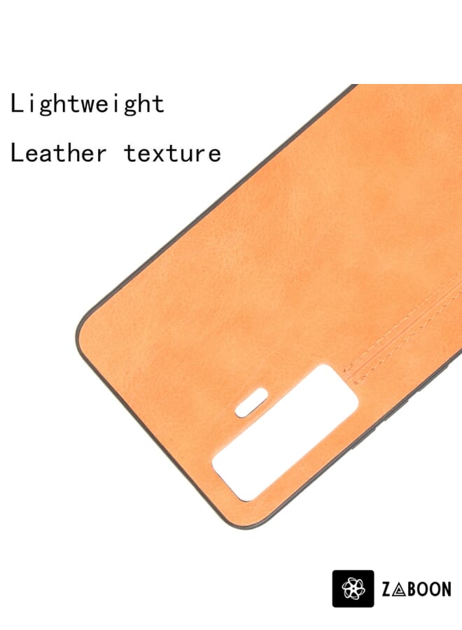 Zaboon Protective Case Cover For Vivo X50 Shockproof Sewing Cow Pattern Skin PC + PU + TPU Case - Image 3