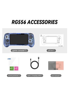 RG556 Handheld Game Console Unisoc T820 Android 13 5.48 inch AMOLED Screen 5500mAh WIFI Bluetooth Retro Video Players (Transparent blue) - pzsku/Z87065EFC99DAE59CA8BDZ/45/_/1732519549/3ac6b1eb-7720-4055-bd1e-c9698c7b94e3