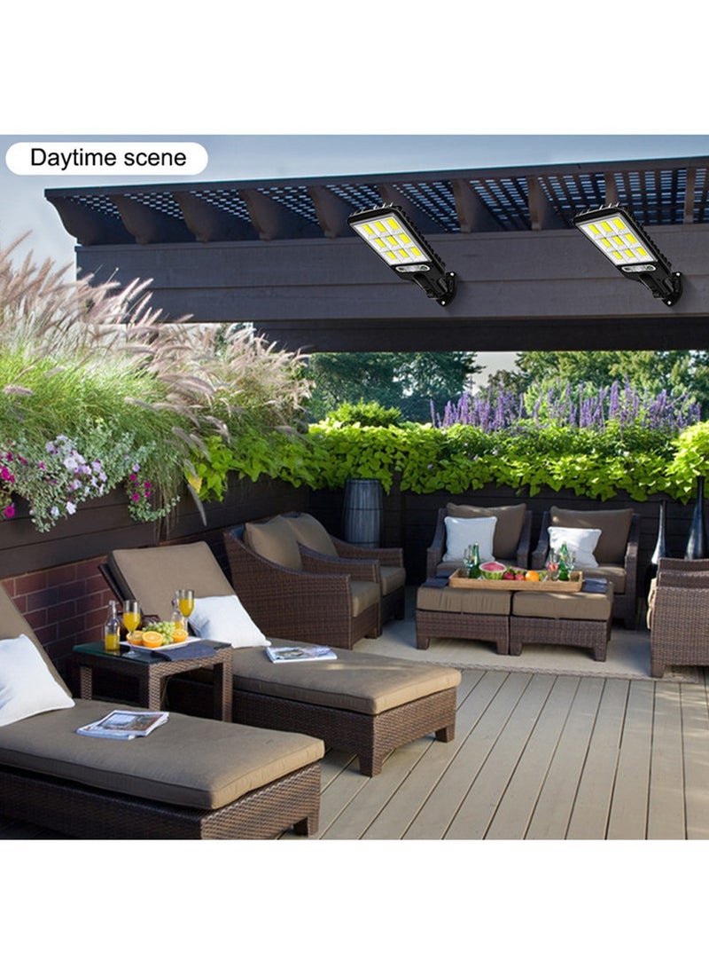 1 قطعة مصباح شارع شمسي خارجي مستشعر لجسم الإنسان مع جهاز تحكم عن بعد مصباح حائط LED مقاوم للماء أدوات تحسين المنزل للحديقة ومواقف السيارات الخارجية - Image 5