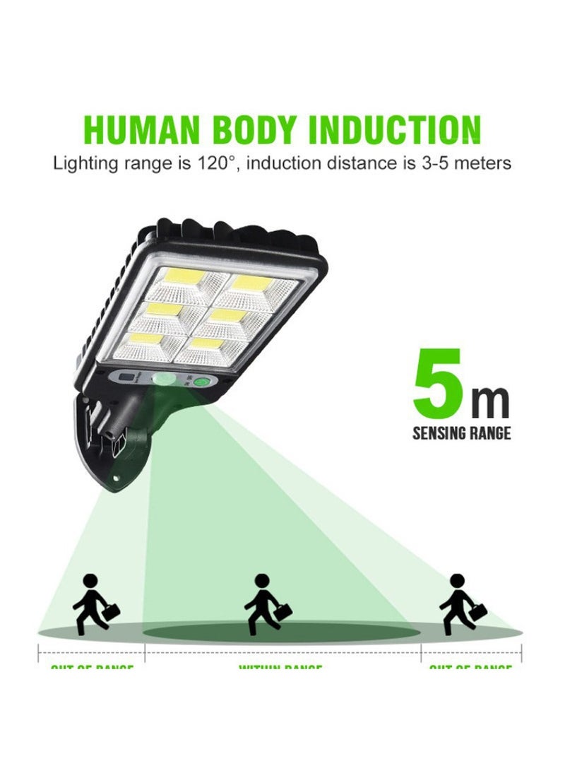 1 قطعة مصباح شارع شمسي خارجي مستشعر لجسم الإنسان مع جهاز تحكم عن بعد مصباح حائط LED مقاوم للماء أدوات تحسين المنزل للحديقة ومواقف السيارات الخارجية - Image 4