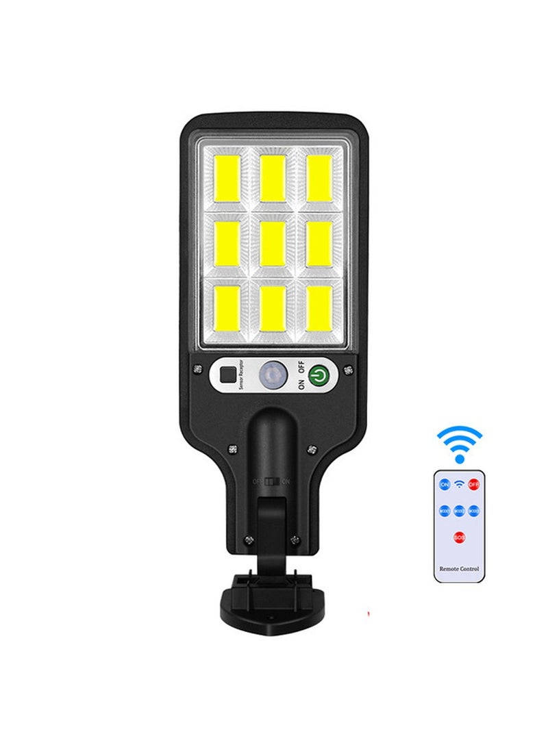 1 قطعة مصباح شارع شمسي خارجي مستشعر لجسم الإنسان مع جهاز تحكم عن بعد مصباح حائط LED مقاوم للماء أدوات تحسين المنزل للحديقة ومواقف السيارات الخارجية - Image 2