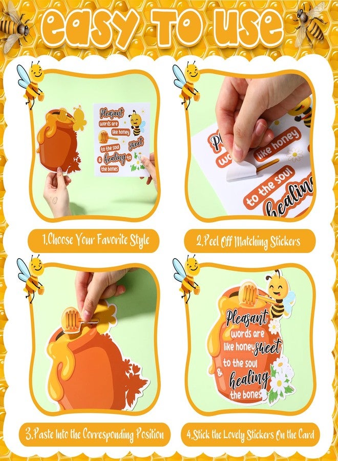 Resholder 30 Sets Bee Crafts for Kids Honey Stickers Bulk DIY Christian Religious Sunday School Jesus Bible VBS Craft Ornaments for Summer Back to School Gifts Bee Birthday Favors Classroom Supplies - Image 3
