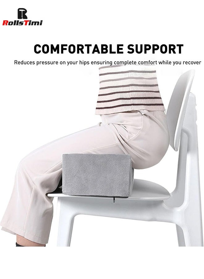 RollsTimi  Butt Lift Pillow Leg Hip Levage Coussin Memory Foam Support for Surgery Recovery Removable Washable Cover Anti-Slip Bottom Supporting,Grey  - Image 2