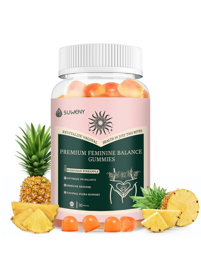 جيلي الأناناس SUWENY للنساء - جيلي توازن أنثوي متميز لصحة النساء ودعم المناعة - نباتي، خالي من الغلوتين وحلال - 60 جيلي - 30 حصة (1) - Image 1