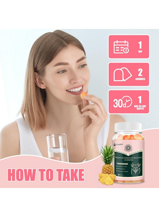 جيلي الأناناس SUWENY للنساء - جيلي توازن أنثوي متميز لصحة النساء ودعم المناعة - نباتي، خالي من الغلوتين وحلال - 60 جيلي - 30 حصة (1) - Image 3