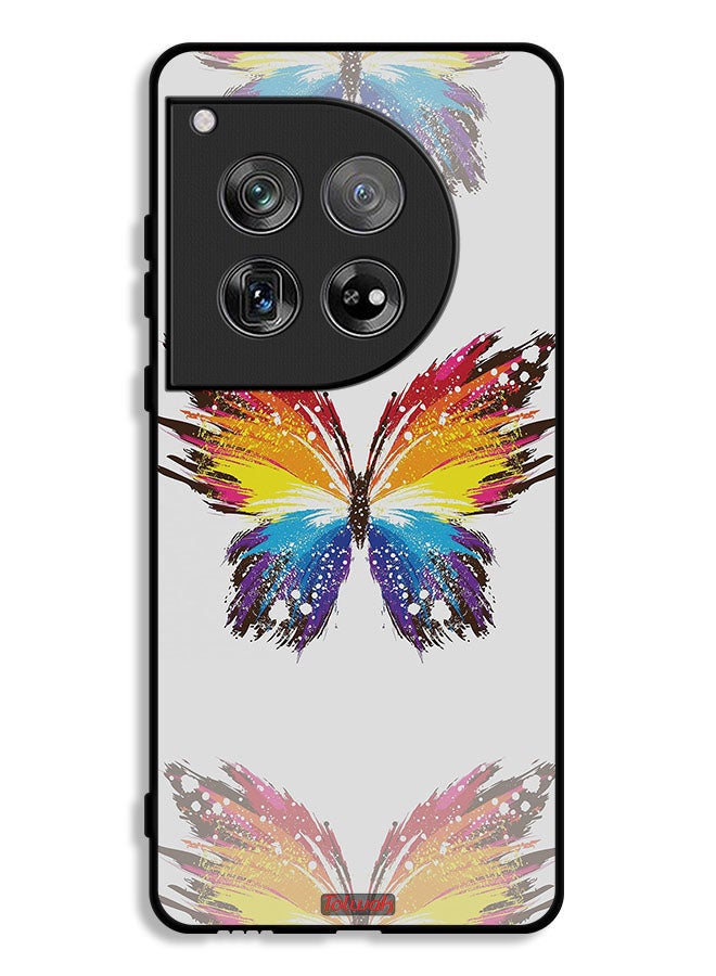 Tolwak OnePlus 12 Protective Case Cover Digital Art Simple Background Minimalism Butterfly - Image 1