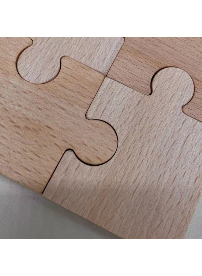 Montessori Toddler Contrast Puzzle Comparison Puzzle Entry Buckle Two Round Buckle Beech Teaching Aids-Color:Montessori Puzzle Entry Buckle - Image 3