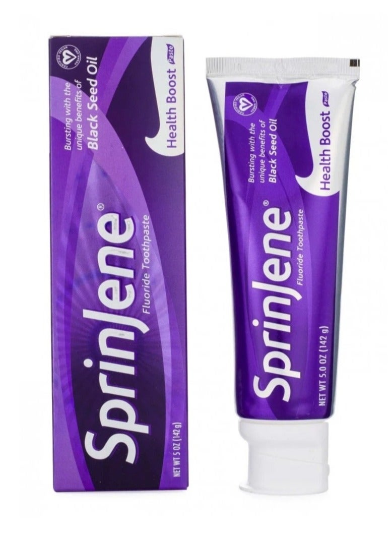 سبرين جين معجون أسنان طبيعي بزيت الحبة السوداء لتعزيز الصحة بالفلورايد 142 جم - Image 1