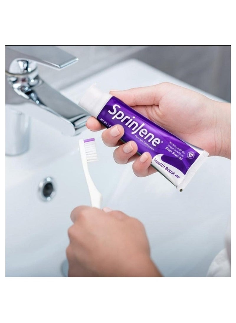 سبرين جين معجون أسنان طبيعي بزيت الحبة السوداء لتعزيز الصحة بالفلورايد 142 جم - Image 2
