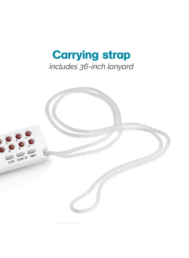 Polder Combination Clock, Timer and Stopwatch with Large, Easy-to-Read Digital Display, White - Image 5