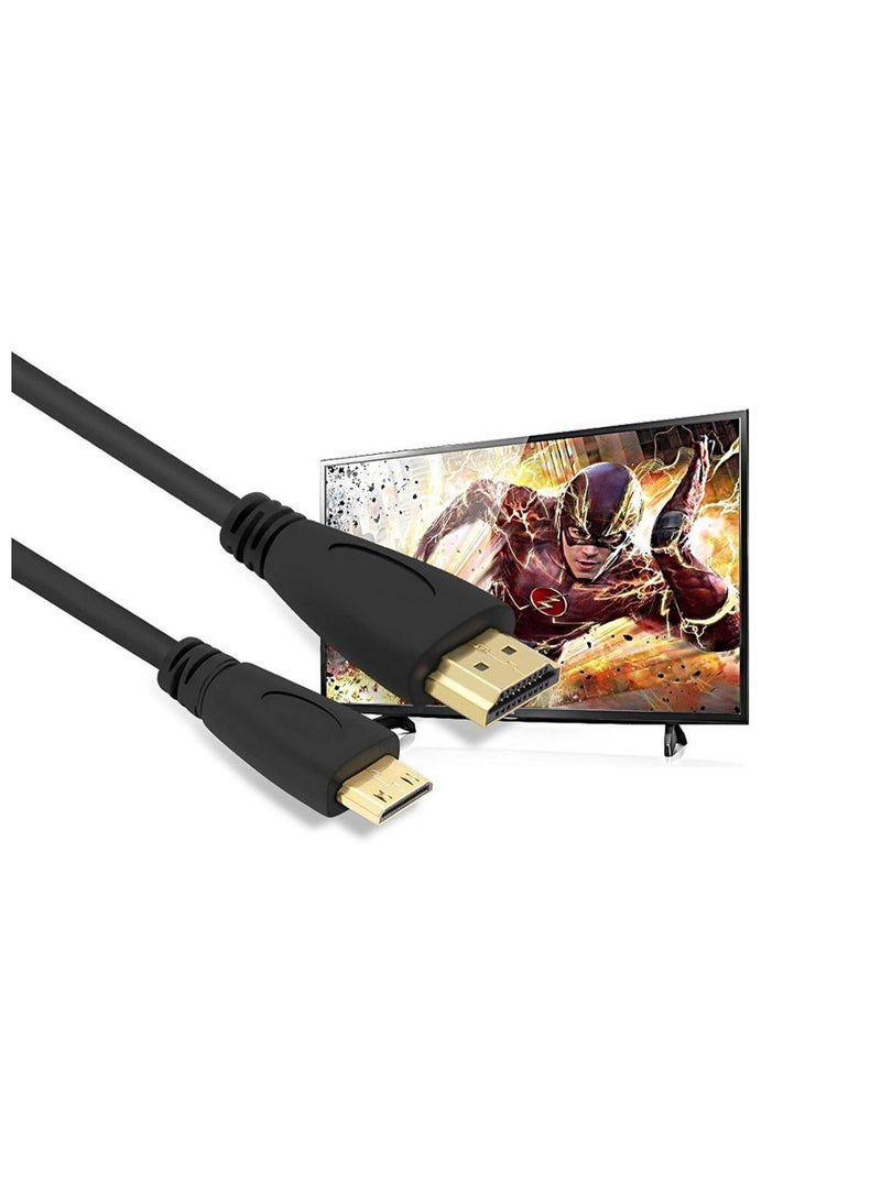 High-Speed Mini HDMI to HDMI Cable – Male to Male – Compatible with TVs, Digital Cameras, and Devices with HDMI/USB Ports - Image 2
