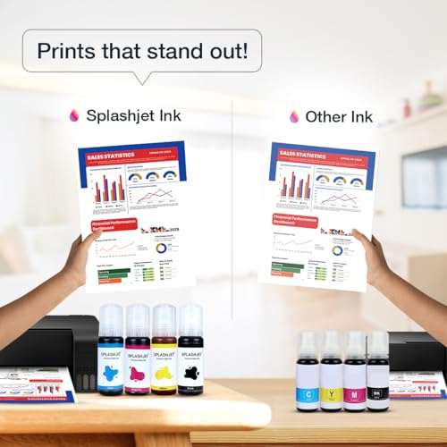 Splashjet 003 Compatible Refill Ink for Epson L3110, L3115, L3116, L3150, L1110, L3151, L3152, L3156, L5190 Printer - (70gm x 4 Black Color Set) Ink Bottle - 502720 - Image 3