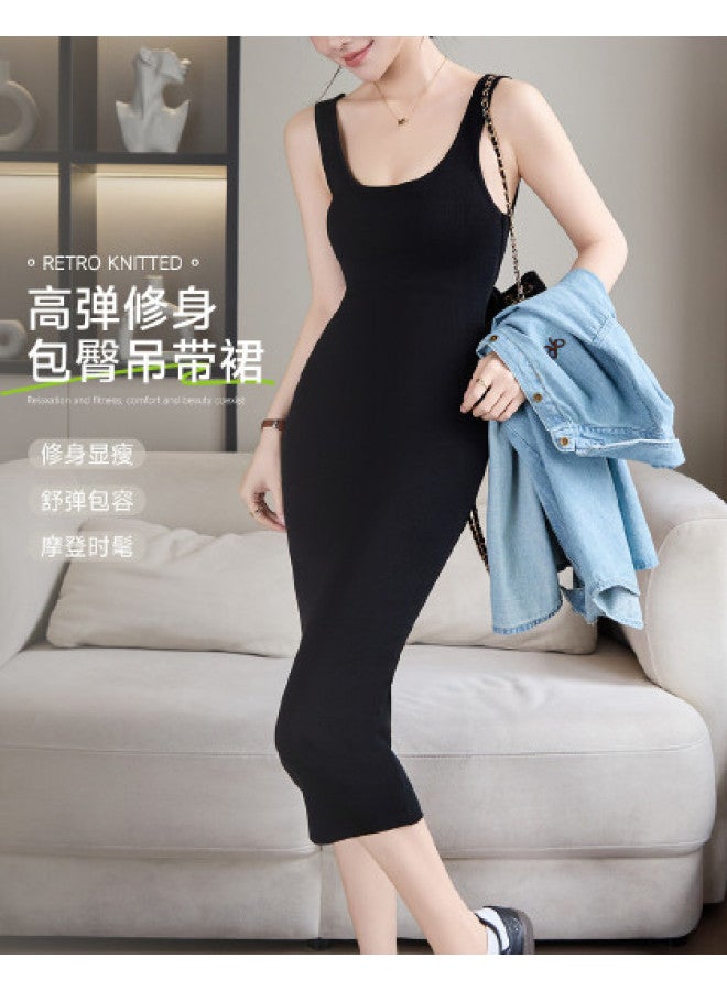 Fenton lightweight Slip Dress For Spring/summer, Solid Color Women's Fashion Minimalist Camisole Layering Piece - Image 1