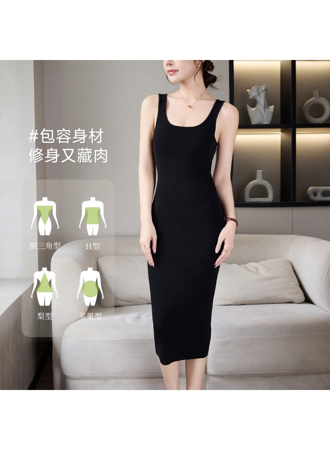 Fenton lightweight Slip Dress For Spring/summer, Solid Color Women's Fashion Minimalist Camisole Layering Piece - Image 5